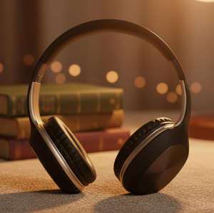 หูฟังไร้สายแบบครอบหู ปรับได้ พับเก็บได้ ราคาประหยัด สวมใส่สบาย เสียงสเตอริโอ เหมาะเป็นของขวัญสำหรับเพื่อน - Product Image 1