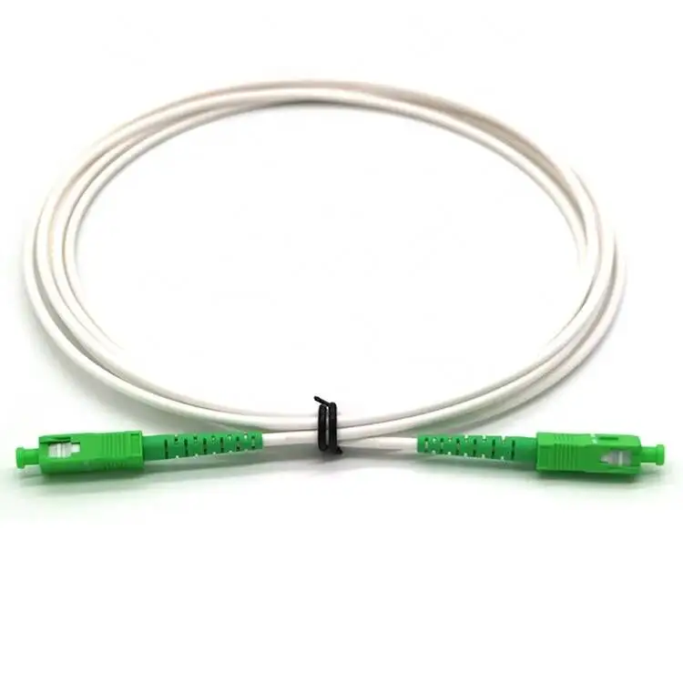 Om3 Simplex Witte Fiber Optic Patch Cordon De Raccorcement Fiber Optique Sc/Apc-Sc/Apc Sc Sc Om3 Patchkabel 2.0Mm 3.0Mm