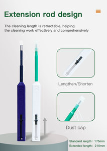 Nhà Máy cung cấp một cú nhấp chuột LC/mu sạch sợi quang làm sạch bút 800 lần làm sạch khả năng tương thích 2.5mm SC <span class=keywords><strong>FC</strong></span> trong nhà FTTH - Product Image 5