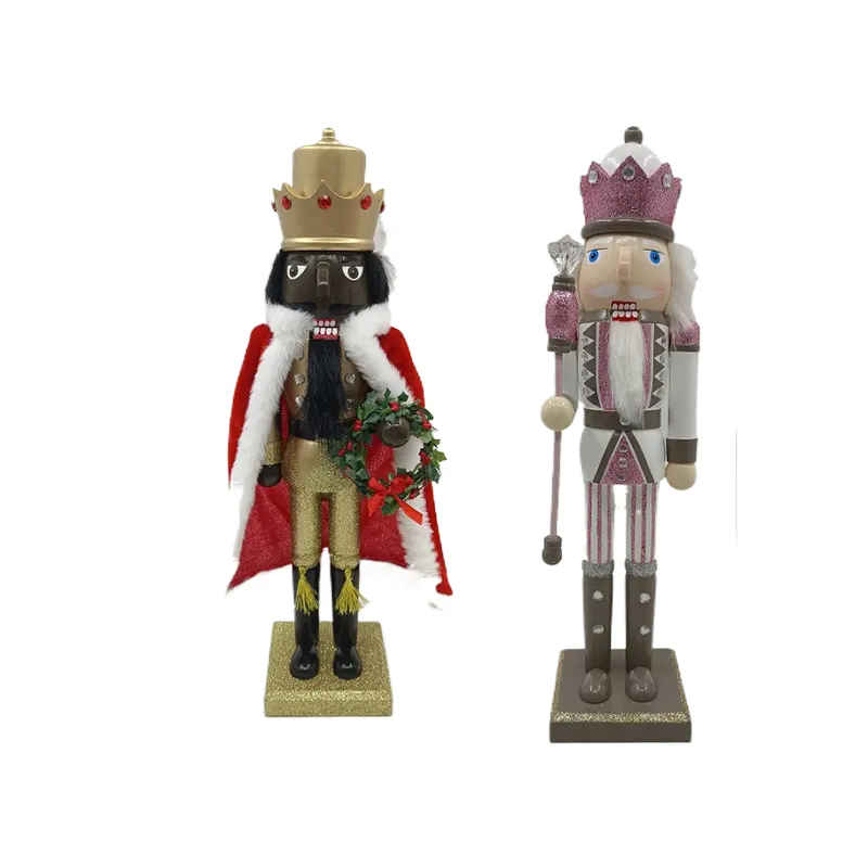 ホットセールアメリカン38cmカスタム木製おもちゃクリスマスくるみ割り人形兵士の装飾