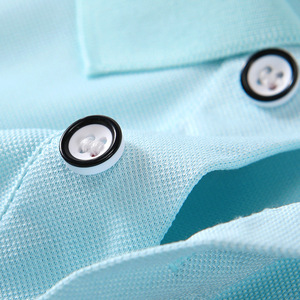 Polo d'été personnalisé à séchage rapide 95% polyester couleur unie à manches courtes avec motif imprimé publicitaire culturel brodé - Product Image 2