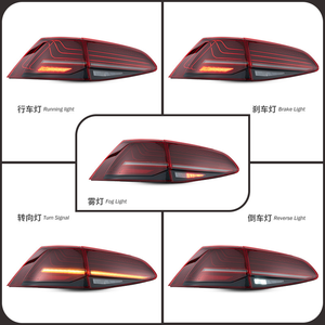 Feux arrière LED AURON pour VW Golf 7, lentille transparente, nouvelle mise à niveau, feux de jour 6000K 6000 lumens, Plug & Play, 2014-2020 - Product Image 2