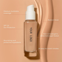 Échantillon Gratuit, Vente en Gros, Correcteur de Teint Longue Durée et Fond de Teint Liquide Naturel Personnalisés pour Marque Privée