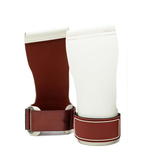 Protector de Palma para Gimnasia y Fitness, de Fibra de Cuero, con 3 y 2 Orificios, sin Dedos - Product Image 1