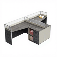 Bureau de travail moderne en forme de L en bois, prix d'usine, haute qualité, durable, forte capacité de charge, avec rangement