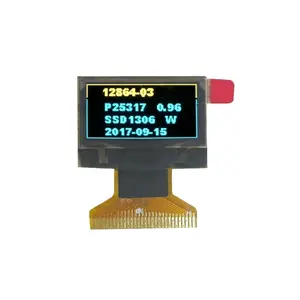 0.96英寸有机发光二极管显示器128x64液晶显示屏SPI I2C并行接口SSD1306有机发光二极管显示屏