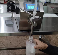 Mesin Pengisi Cairan Semi-Otomatis Pneumatik Satu Kepala PLC untuk Botol Sampo, Selai, Jus, Minuman, Madu, Minyak, Cairan Kental, dan Air