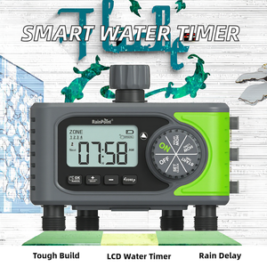 Ac Pro elektronik plastik taman, kontroler pengatur waktu air LCD pintar empat Outlet otomatis dengan fungsi penundaan hujan - Product Image 2