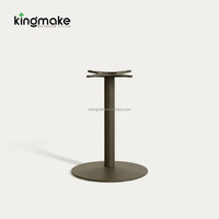 Table haute ronde vert foncé résistante aux intempéries, table de cocktail compacte à pied unique pour café, jardin, terrasse