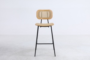 مسند بار من خشب الراتان الرقائقي إطار معدني للمنزل والفندق وتناول الطعام في الهواء الطلق لغرفة المعيشة وغرفة النوم - Product Image 4