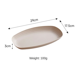 Household <strong>Rectangular</strong> <strong>Plastic</strong> <strong>Plate</strong> Dish for Steamed Fish Hot Pot Breakfast Pasta Salad Dumpling Barbecue Skewers <strong>Serving</strong> - Product Image 5