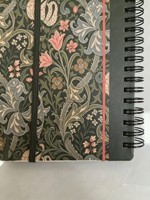 Carnet à spirale rétro Art Nouveau en gros, motif floral de jardin, journal classique à couverture rigide avec imprimé de fleurs de vigne, cadeau pour les amateurs d'art