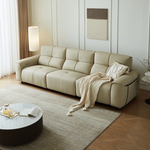 Fauteuil inclinable électrique multifonctionnel en cuir pour salon, vente en gros, modèle 8966 #   Fauteuil inclinable électrique intelligent à double motorisation - Product Image 2