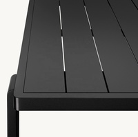 VIGO Nouvelle Arrivée Ensemble de Salle à Manger Extérieure Moderne Table de Salle à Manger en Aluminium de Luxe 6/8 Chaises Mobilier pour Hôtel Villa Parc Jardin