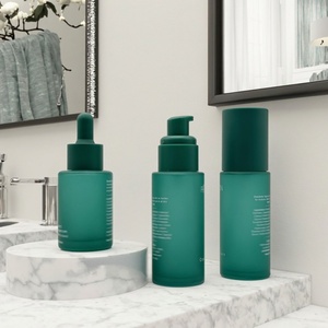 Luxury Skincare Packaging 15ml 100ml 50ml 30ml Glass Serum Oil Cosmetic <b>Bottle</b> with Screw Cap Face Cream Jar Lotion Pump - Product Image 1