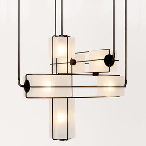 โคมไฟระย้า LED ปรับระดับความสูงได้ สไตล์จีนโมเดิร์นมินิมอล สำหรับร้านอาหาร ห้องน้ำชา ห้องนั่งเล่น โรงแรม โชว์รูม - Product Image 3