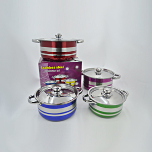 Ensemble de 4 casseroles en acier inoxydable avec couvercles en acier, antiadhésives, 20/22/24/26 cm – Batterie de cuisine et ustensiles de cuisson - Product Image 2