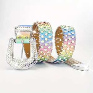 Mode luxe sangle ceinture cristal occidental clouté diamant ceinture Cowgirl concepteur Multi pierres ceintures hommes <span class=keywords><strong>Bb</strong></span> <span class=keywords><strong>Simon</strong></span> - Product Image 3