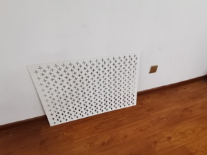 Free Sample Cheap Radiator Cover Screen <strong>Panels</strong> Heating Cover <strong>Screening</strong> <strong>Panel</strong> <strong>MDF</strong> Cross Grille Pattern - Product Image 2