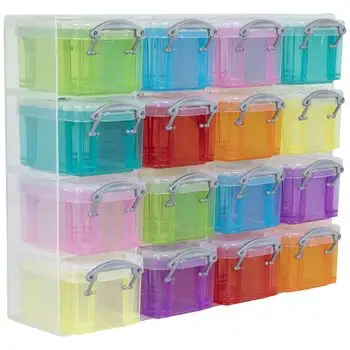 29626 16 stück multifunktionale transparente kunststoff-mini-schublade aufbewahrungsbox sortierung aufbewahrungsbox für spielzeug und verschiedene bürobedarf