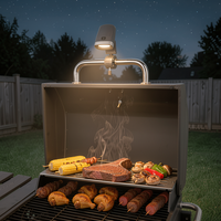 Lampes LED rechargeables pour barbecue d'extérieur, fixation par clip en plastique, rotation à 360 degrés, détachables, pour camping, cyclisme, pêche, barbecue portable