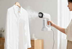 Plancha de vapor al vacío portátil eléctrica en idioma francés para uso doméstico hecha de plástico con embalaje de caja de regalo de garantía de 1 año - Product Image 3