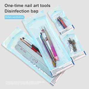 Sacs de désinfection des ongles jetables de qualité médicale, sacs de stérilisation auto-scellants pour limes à ongles et embouts de perceuse, emballés en boîte - Product Image 2