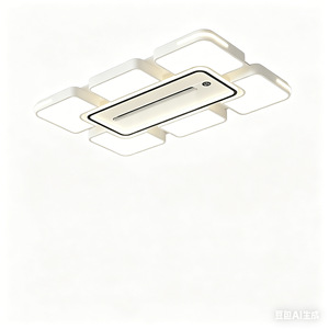 Lámpara de techo LED integrada con ventilador sin aspas Toho para sala de estar, dormitorio, comedor, elegante y de alta gama - Product Image 3