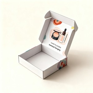 Biểu Tượng Tùy Chỉnh Giấy Sóng Gói Hộp Quà Tặng Tái Sử Dụng Mực Đậu Nành Hộp Các Tông Mỹ Phẩm Bưu Phẩm Hộp Giấy - Product Image 5