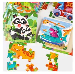 9 Piezas de Rompecabezas de Madera de Animales de Dinosaurios Coloridos para Niños en Edad Preescolar, Excelente Regalo para Niños Pequeños - Product Image 1