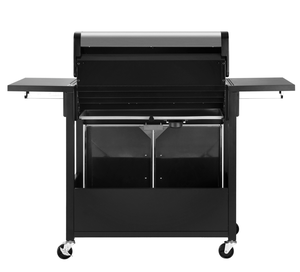 4-Pits Gasgrill, Hoge Kwaliteit <span class=keywords><strong>Trolley</strong></span> Draagbare <span class=keywords><strong>Trolley</strong></span>, Roestvrij Staal Bbq Grill Met Bijzettafel - Product Image 2