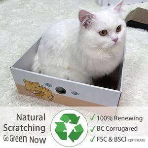 Almohadillas de tablero duraderas con 2 almohadillas de rascado de repuesto y 1 almohadilla de rascado de diseño ondulado rascador de gatos para gatos de interior jugando - Product Image 6