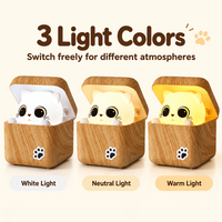Lampe de chevet intelligente pour chat, commande vocale, télécommande, rechargeable par USB, 3 couleurs, intensité réglable, maison intelligente