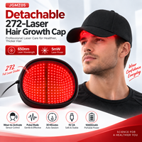 Casque laser LLLT à 272 diodes, dispositif de stimulation laser par impulsions à détection automatique, 650 nm