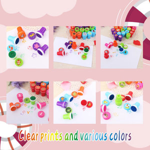 Produttori di Alimentazione Dei <span class=keywords><strong>Bambini</strong></span> Animale Sveglio Del Fumetto Self-ink Rotonda EVA L'insegnamento Timbro Timbro - Product Image 6