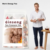 Tisane aux dix trésors de ginseng pour hommes – Bien-être quotidien – Mélange de racines et de fruits – Énergie brute et vitalité – Thé santé