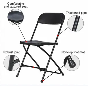 Support Sample Wholesale Commercial Stackable Outdoor Garden Metal Wedding Party Event Folding Wedding Chair