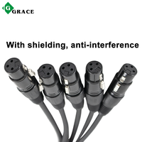 Câble DMX512 XLR 3 broches Igracelite mâle-femelle blindé OFC 22AWG pour contrôle d'éclairage de scène DJ, théâtre, concert, événement