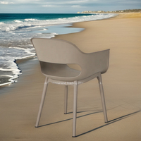Chaise de salle à manger moderne avec dos en plastique PP coloré chaise de café de loisirs pour hôtel ou usage domestique pour table