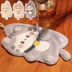 Serviettes de cuisine et de salle de bain en gros, type suspendu, motif dessin animé, absorbantes, double couche, épaisses, douces et mignonnes - Product Image 6