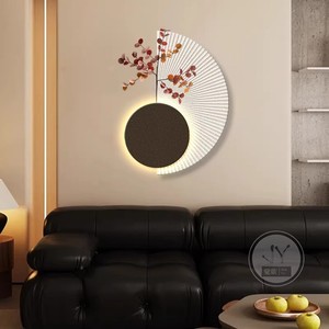 <span class=keywords><strong>Arte</strong></span> Decorativo de Pared de Estilo Crema, Ecológico, Resistente al Agua, con Diseño de Piedra Arenisca, Pintura de Fondo para <span class=keywords><strong>Restaurante</strong></span>, Diseño de Lámpara con Planta Verde - Product Image 4