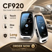 CF920 2026 Kunci Mobil Pintar Layar Sentuh LCD dengan 4 Tombol Bahan ABS Hitam Garansi 1 Tahun Mendukung Entri Tanpa Kunci