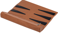 Juego de Backgammon de cuero rollo portátil de lujo personalizado