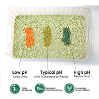 Litière pour chat en tofu à changement de couleur, marque privée OEM, indicateur de pH, contrôle des odeurs florales, fraîcheur longue durée, haute absorption