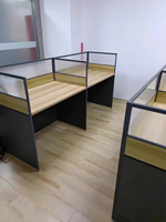 2025 Foshan cloison de bureau mur de verre mobilier de bureau poste de travail avec prise de courant et classeur 6 Preson