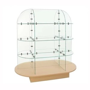 Estantes de Exhibición de Vidrio Templado Personalizados con Base de MDF para Tiendas de Cosméticos y Perfumes, Diseño Multicapa ZY95 que Ofrece Amplio Espacio de Almacenamiento - Product Image 3