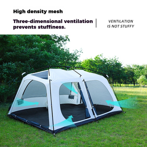 Carpa de Camping Glamping HOUMU de 11 m², 2 Dormitorios, 1 Sala de Estar, Impermeable PU3000mm, Montaje Rápido, Accesorios Completos para Familias - Product Image 3