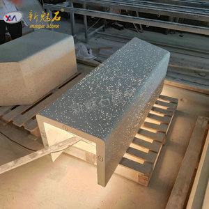 Nuevo Banco de Hormigón Translúcido Magic Stone, 4-5 cm de Grosor, Resistente a la Corrosión, Asiento para Patio Exterior - Product Image 1