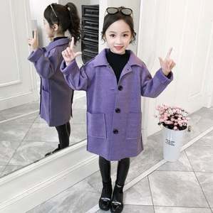 Nuevo Abrigo de Lana para Niña, Elegante y Formal, para Otoño e Invierno, con Bolsillos y Solapa, Cierre de un Solo Botón - Product Image 6