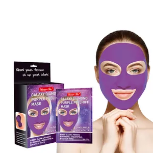 Hot Selling Private Brand Galaxy Diamond Purple Peel Off Facial Mask Skin Care Deep clean And Firming Blackheads Remove Cream